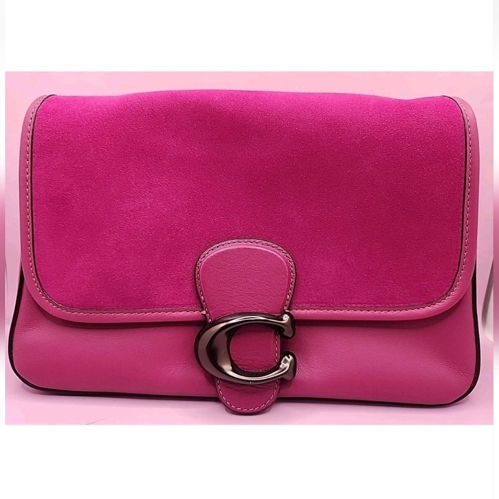 Coach Suede And Leather Soft Tabby. Purple